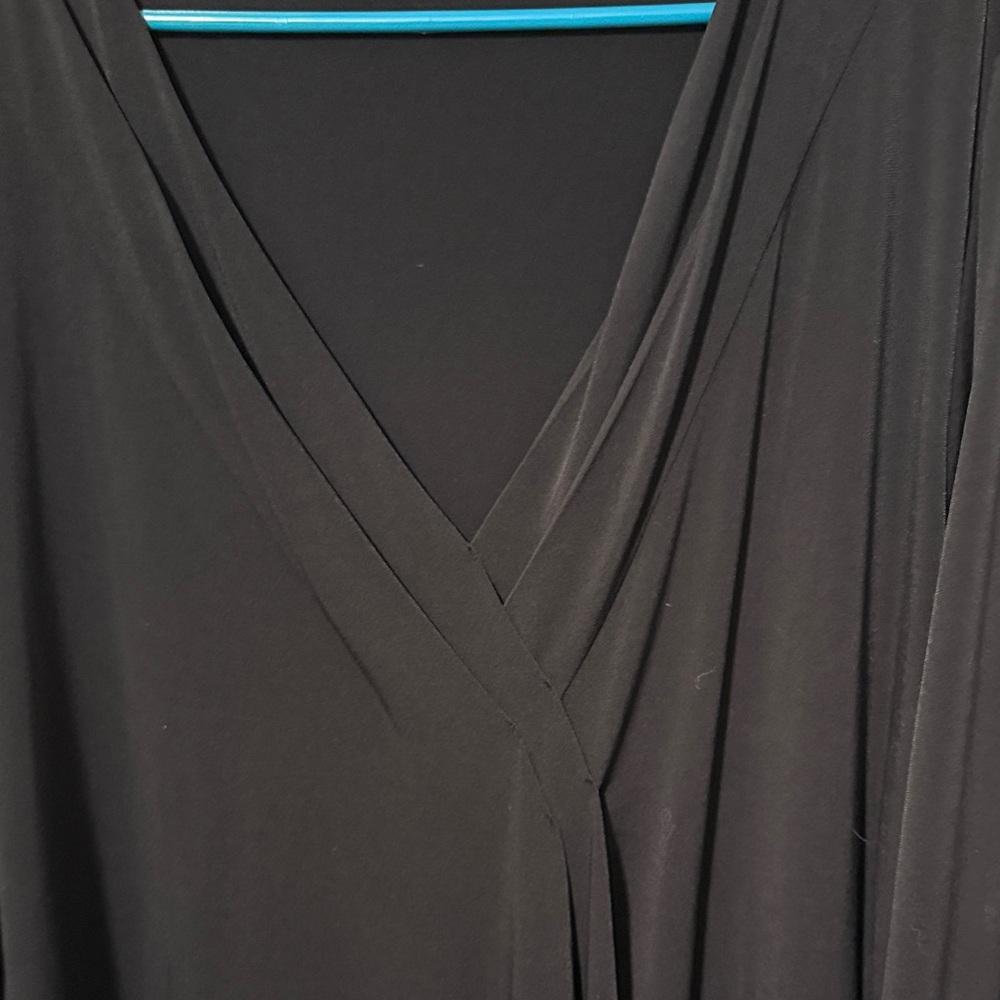Lane Bryant Black V-Neck Blouse - Picture 4 of 5